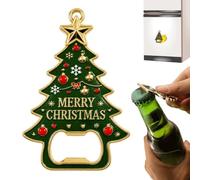Cap Opener, Bottle Lifter, Magnetic Back, Refrigerator Ornament, Gift For M | Opens bottles easily and stays displayed on fridge; durable metal with festive charm; doubles as decor and handy bar tool; pe
