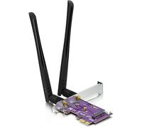 CAP-PCIE X1 to M.2/NGFF (A+E Key) WiFi Bluetooth Wireless Module Adapter Card with Dual-Band 2.4&5G 2X 5dBi Antenna