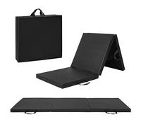 CAP Tapis d'équilibre pliable anti-déchirure pour exercices d'aérobic Fitness Gym & Gymnastique 183 x 61 x 5 cm Noir