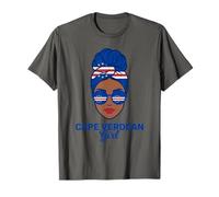 Cap-Vert Girl Capverdien Drapeau Afrique T-Shirt