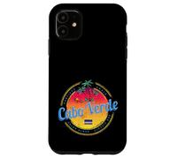 Cap-Vert île Coucher de Soleil rétro Palmier Souvenir Coque pour iPhone 11