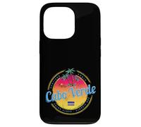 Cap-Vert île Coucher de Soleil rétro Palmier Souvenir Coque pour iPhone 13 Pro