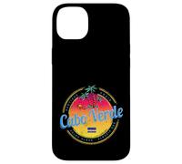 Cap-Vert île Coucher de Soleil rétro Palmier Souvenir Coque pour iPhone 14 Plus