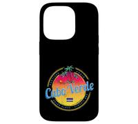Cap-Vert île Coucher de Soleil rétro Palmier Souvenir Coque pour iPhone 14 Pro