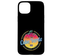 Cap-Vert île Coucher de Soleil rétro Palmier Souvenir Coque pour iPhone 15 Plus