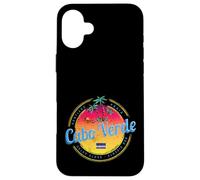 Cap-Vert île Coucher de Soleil rétro Palmier Souvenir Coque pour iPhone 16 Plus