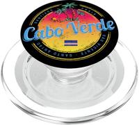 Cap-Vert île Coucher de Soleil rétro Palmier Souvenir PopSockets PopGrip pour MagSafe