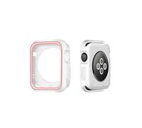 Capa Military Anti-Impacto Doublecolor Para Apple Watch Se 3 - 44mm - Branco / Rosa