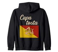 Capa Tosta Drapeau de la Sicile Drôle Sicile Argot For Stubborn Sweat à Capuche