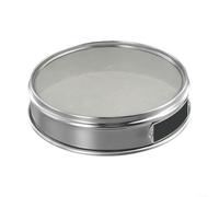 Capable de gérer différentes tailles, le tamis en acier inoxydable chromé de 20 cm est essentiel pour des inspections précises (maille 60)