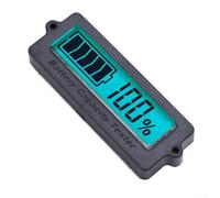 Capacité de batterie externe et compteur de puissance avec écran LCD, prend en charge les mesures de tension de 48 V, étanche et protection contre l'inversion de polarité (bleu)