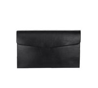 Capacité Données Contrat Facture Stockage Document Organisateur Papeterie Anti-poussière Mallette en cuir Dossier de fichiers Sac de fichiers Sac de documents(Black-A6)