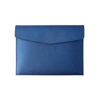 Capacité Données Contrat Facture Stockage Document Organisateur Papeterie Anti-poussière Mallette en cuir Dossier de fichiers Sac de fichiers Sac de documents(Blue-A4)