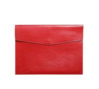 Capacité Données Contrat Facture Stockage Document Organisateur Papeterie Anti-poussière Mallette en cuir Dossier de fichiers Sac de fichiers Sac de documents(Red-A4)