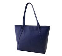 Capacité du solide sac à main bandoulière pour femmes bandoulière pour sacs argent, bleu foncé, Taille unique