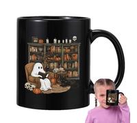Capacité modérée Tasse de thé effrayante - 400 ml Halloween Ghost Ceramic Cupp | Tasse de café d'Halloween | Skull en céramique COFFE MUGG pour le lait, les boissons chaudes et le café