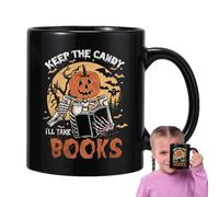 Capacité modérée Tasse de thé effrayante - 400 ml Halloween Ghost Ceramic Cupp | Tasse de café d'Halloween | Skull en céramique COFFE MUGG pour le lait, les boissons chaudes et le café