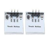 Capacitive Touch Switch Button Module 2pcs | 2.7V - 6V Robust Interference Design | Sealed Keyboard/Appliance/Control Panel | Customizable Touch Interface (Blue)