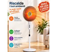 POÊLE À PARABOLE CARBON CRYSTAL AVEC PIED - 900W