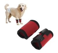 CAPASTEC 1 Paire De Manchon De Soutien pour Articulation De Patte Avant De Chien, Attelle pour Pattes Avant De Chien Protection Genoux Bandage Opération Blesure Rouge Petit 4.7inx2.5in
