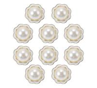 CAPASTEC 10 Boutons Pour Chemise Pantalon Blazer Veste Costume Pull Poignets Couture Tricot Décoration Pour Femmes Hommes Forme De Fleur En Résine Plastique 18Mm Blanc