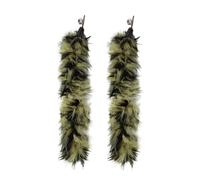 CAPASTEC 2 Pièces Plumeau Jeux pour Chat Plume Rechange pour Baguette Canne à Pêche Chats Interactive Intérieur Entraînement Kit Jaune, Noir