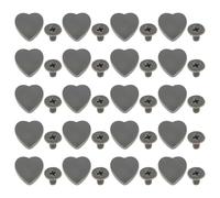CAPASTEC 20 Sets Rivets À Vis Rivets En Forme De Cœur Pour Ceinture Vêtements Sac À Main Sac En Cuir Artisanat DIY Accessoires Fait Main Noir Clair