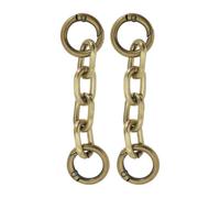 CAPASTEC 2pcs Chaîne De Sac en Aluminium Extension Portefeuille Sangle Sachet À Bandoulière en Métal Extension Anneaux À Ressort Sangles Accessoires Bronze 9.9cm