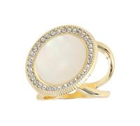 CAPASTEC Anneau Pour Echarpe Accessoire Elegant Epingle Pour Echarpe Pour Femmes Design De L'Oeil de chat Rond Ton Or