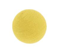 CAPASTEC Balle pour Chat avec Clochette Intérieur, Balle Interactive pour Jouer et Rapporter, Balles à Mâcher Sûres pour Nettoyage Dents Chats Jaune 10 x 10cm