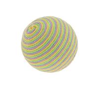 CAPASTEC Balle pour Chat avec Clochette Intérieur, Balle Interactive pour Jouer et Rapporter, Balles à Mâcher Sûres pour Nettoyage Dents Chats Violet Vert Jaune 9 x 9cm