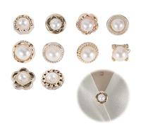 CAPASTEC Broche Faux Perle Pas De Couture Requise Epingle Stylish Decoration Ideal Pour Various Outfits 1 Set