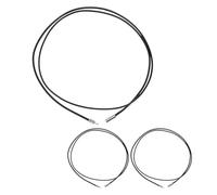 CAPASTEC Collier En Cuir, Corde Cirée Cryptée, Chaîne En Corde Cirée De Qualité Supérieur, Collier En Cuir Pour Pendentifs, 3 Pièces Noir 60x1,5cm