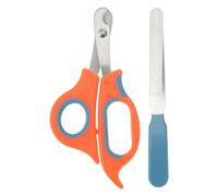 CAPASTEC Coupe-Griffes pour Chiens Et Chats avec Sécurité Et Lime, 1 Set | Acier Inoxydable, PP, 14x7x1cm/14x1.5cm, 38.8g/8.2g, Orange, Bleu, Pour Lapins, Chatons, Cobayes, Oiseaux Et Petits Animaux