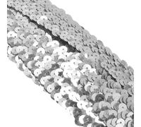 CAPASTEC Lame À Paillettes, Garniture À Paillettes À Trois Rangées, Pour Décoration De Cadeau DIY, Ton Argenté