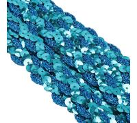 CAPASTEC Lame À Paillettes, Garniture À Paillettes En Forme De S, Pour Décoration De Cadeau DIY, Bleu Lac