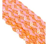 CAPASTEC Lame À Paillettes, Garniture À Paillettes En Forme De S, Pour Décoration De Cadeau DIY, Orange Jaune