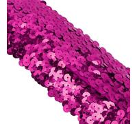 CAPASTEC Lame À Paillettes, Garniture À Paillettes Trois Rangées, Pour Décoration Cadeau DIY, Rouge Rose Foncé