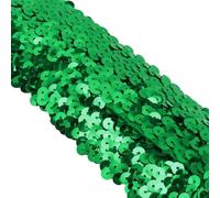 CAPASTEC Lame À Paillettes, Garniture À Paillettes Trois Rangées, Pour Décoration Cadeau DIY, Verte