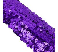 CAPASTEC Lame À Paillettes, Garniture À Paillettes Trois Rangées, Pour Décoration Cadeau DIY, Violet Foncé