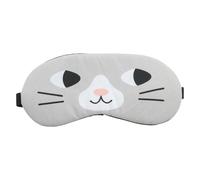 CAPASTEC Masques De Sommeil, Masques De Sommeil Doux, Masque De Voyage Pour La Sieste Avec Dessin De Chat, Cache-Yeux Respirant Pour La Nuit, Gris Bleu