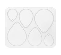 CAPASTEC Moule en Silicone pour Résine Époxy Bijoux Pendentifs Colliers Boucles d'oreilles Moule en Silicone Gouttes Briolette Moule pour Résine Époxy Moule De Coulée, Blanc
