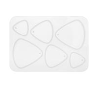 CAPASTEC Moule en Silicone pour Résine Époxy Bijoux Pendentifs Colliers Boucles Oreilles Moule en Silicone Forme Gouttes Ronde Triangle Moule Moulage Résine Bijoux Moule Moulage, Blanc