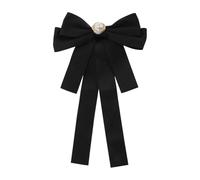 CAPASTEC Noeud Papillon Femme Avec Ruban Prêt À Porter Broche Pour Cérémonie Mariage Noël Fête Cadeau, Grande Fleur Perle