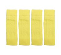 CAPASTEC Pack De 4 Chaussettes Chaudes Douces Et Tricotées pour Les Pattes Chien en Hiver, Manches pour Les Pattes Chien Protection Articulations, Petits Chiens Chats Chiots, Moyen, Jaune