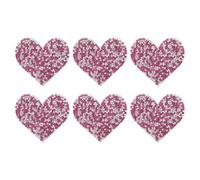 CAPASTEC Paquet de 6 patchs en forme coeur pour coudre Deep Purple Shiny Strass Patchs Thermocollant Glitters Patch Chapeaux Vêtements Vestes Pantalons Décoration Réparation