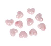 CAPASTEC Perles En Céramique, Charm En Porcelaine Cœur Rose, Perles En Céramique Esthétiques Pour Création De Bijoux, Bracelet Bricolage Boucle D'oreille, Rose, 10 Pcs