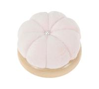 CAPASTEC Pique-Aiguilles, Pique-Aiguilles à Base en Bois, Pique-Aiguilles Rond Design Citrouille Pour Porte-Aiguilles de Couture ou DIY, Rose Clair