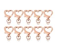 CAPASTEC Porte ur, 10Pcs, Or Rose, Avec Fermoir Vis, Pour Sac | Alliage De Zinc, 2.6x2.2cm, 10mm Diamètre, Base Pivotante 360°, Fermeture À Ressort, Pour Organiser Les Clés, Cadeaux