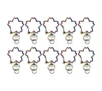 CAPASTEC Porte loral, 10Pcs Porte-Clé Mousqueton Floral, Mousqueton Avec Fermoir À Vis, Pour Accessoires Faits Main De Sacs À Main Épaule, Couleurs Assorties